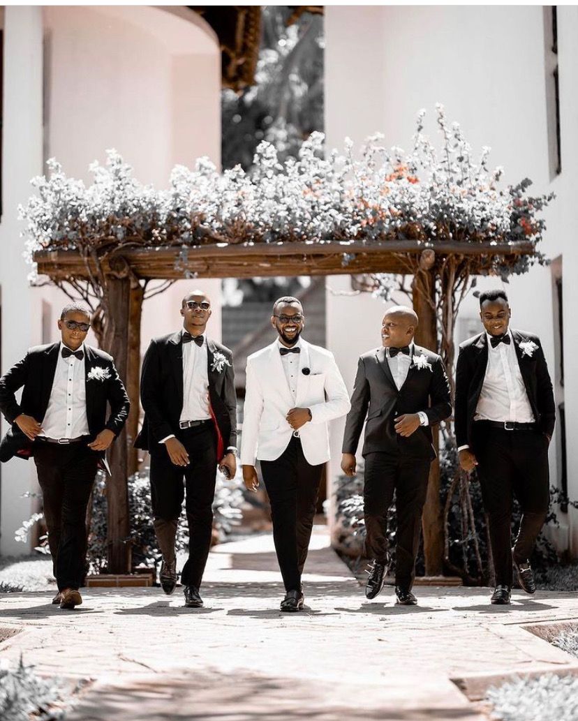 Groomsmen looking dashing in their bespoke suits by My Tailor